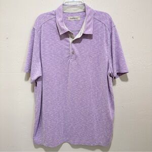 Tommy Bahama short sleeve heather Lavender golf polo shirt lightweight soft XL‌‌